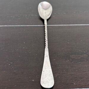 Vintage Stratford Silver Co. Twisted Handle Stem 4.5" Bar‎ Cocktail Spoon